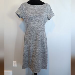 Ivanka Trump Heather Gray Midi A-Line Dress